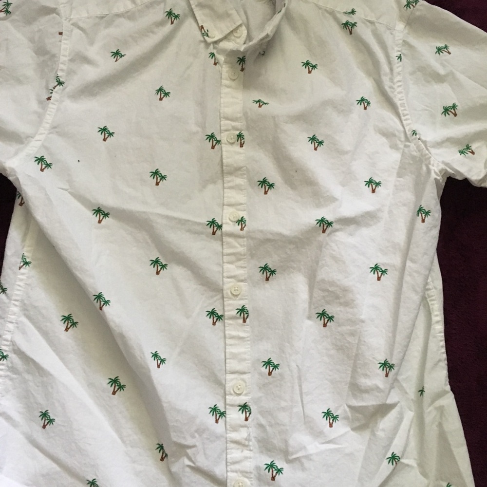 Denim & Flowers Men's Palm Trees Button Down